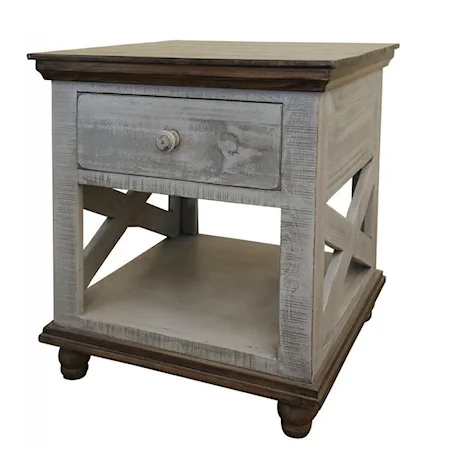 Relaxed Vintage 1-Drawer End Table